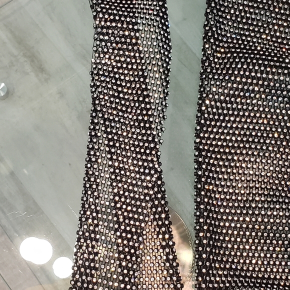 NWT - Sparkling Crystal Mesh multi ware Dress with Scarf Detail - Picture 7 of 8